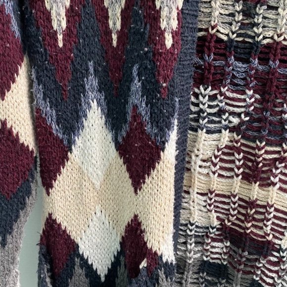 American Eagle Outfitters Long Cardigan - Zig-Zag/Diamond Print - Picture 3 of 12